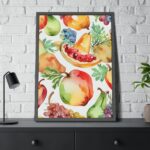 Fruit Seamless Watercolor II Framed Poster - Image 8