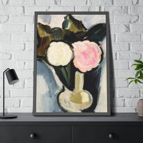93831-235.jpg Pink and White Flowers in a Vase by Marsden Hartley Framed Poster