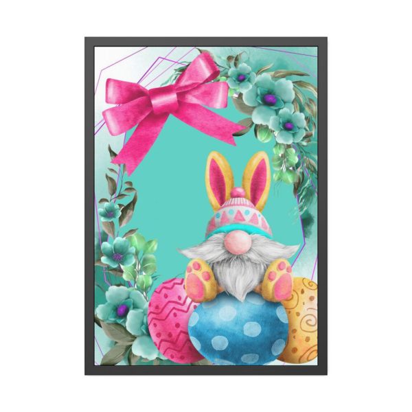 93831-252.jpg Easter Bunny Gnome And Eggs Framed Poster