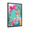 93831-253.jpg Easter Bunny Gnome And Eggs Framed Poster