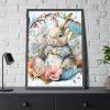 93831-263.jpg Baby Easter Bunny Wreath Framed Poster