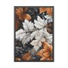 Winter Leaves Seamless Pattern Framed Poster