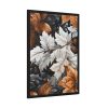 Winter Leaves Seamless Pattern Framed Poster