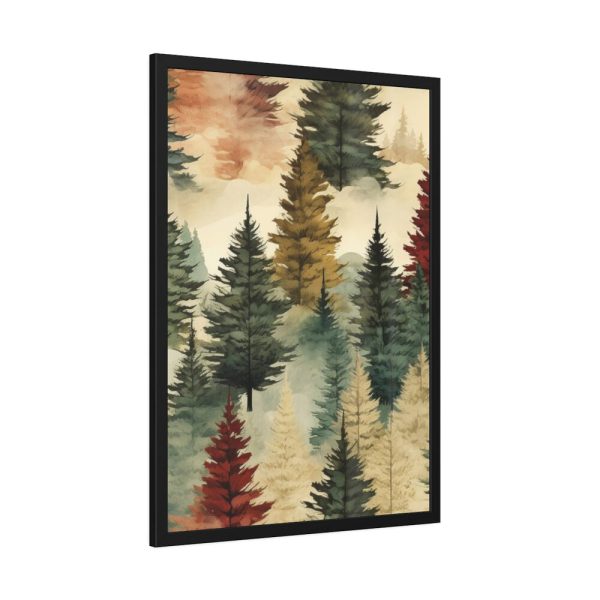 93831-277.jpg Christmas Trees Seamless Pattern Framed Poster