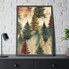 93831-279.jpg Christmas Trees Seamless Pattern Framed Poster