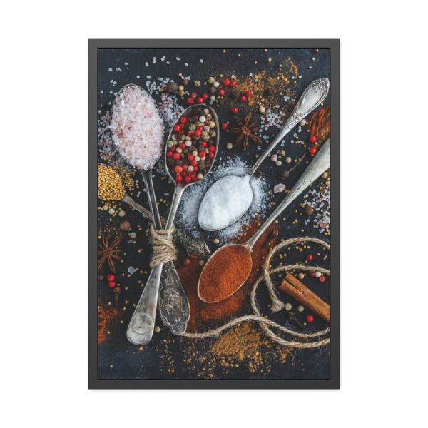 93831-288.jpg Different Spice, Seasonings in Spoon Framed Poster