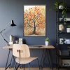 Autumn Leaves Tree Art Framed Poster