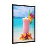 93831-357.jpg Tropical Colorful Drink on the White Sand Beach Framed Poster