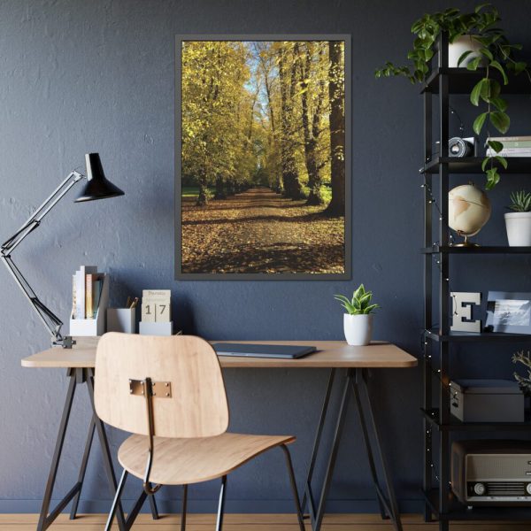 93831-366.jpg Yellow Fallen Leaves From Trees Framed Canvas
