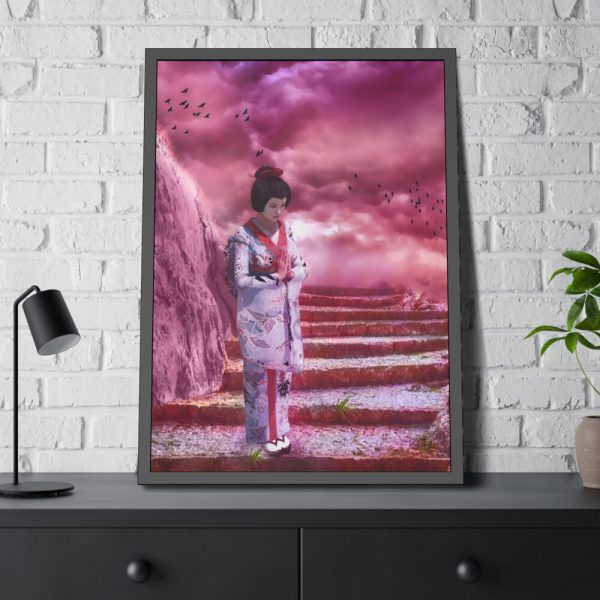 93831-39.jpg Geisha in Kimono Framed Poster