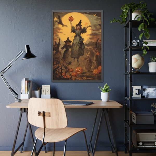 93831-66.jpg Full Moon Witches Framed Poster