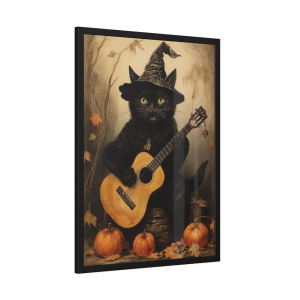 93831-73.jpg Black Cat Musician Poster Framed Poster