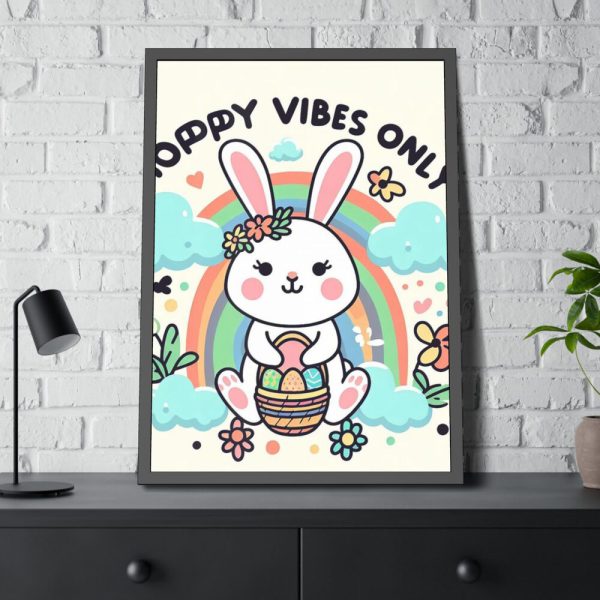 93831-95.jpg Happy Easter Day Vibes Framed Poster