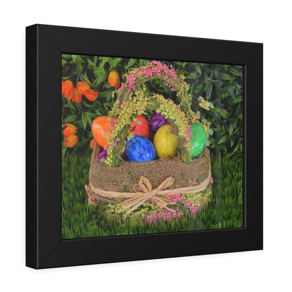 93838-1.jpg Basket Easter Eggs Framed Poster