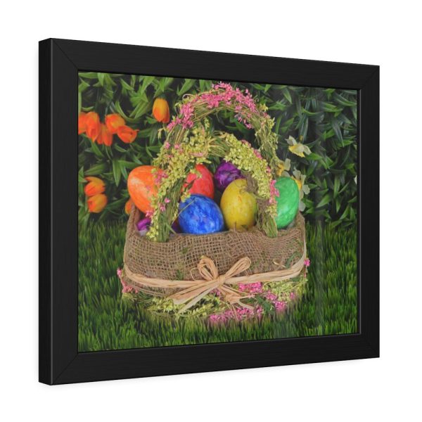 93841-1.jpg Basket Easter Eggs Framed Poster