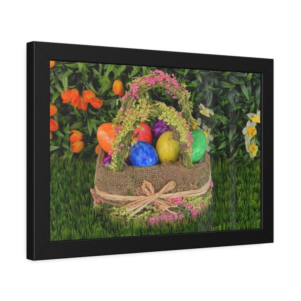 93843-1.jpg Basket Easter Eggs Framed Poster