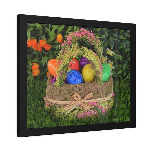 93844-1.jpg Basket Easter Eggs Framed Poster