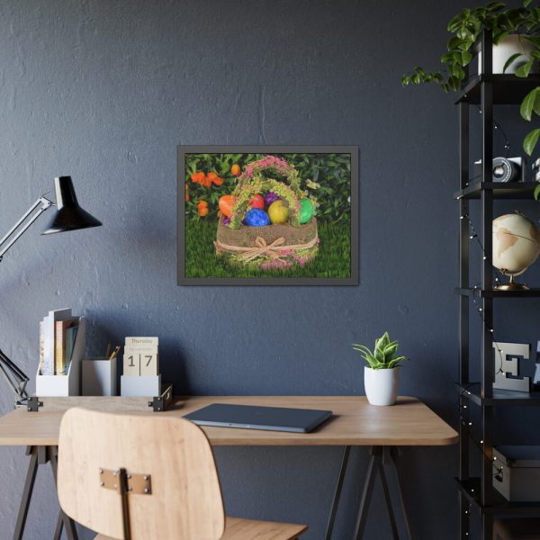 93847-2.jpg Basket Easter Eggs Framed Poster
