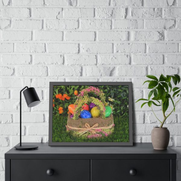 93847-3.jpg Basket Easter Eggs Framed Poster