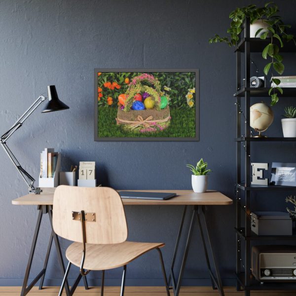 93848-2.jpg Basket Easter Eggs Framed Poster
