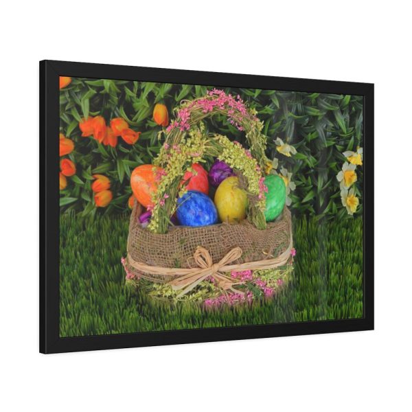 93849-1.jpg Basket Easter Eggs Framed Poster