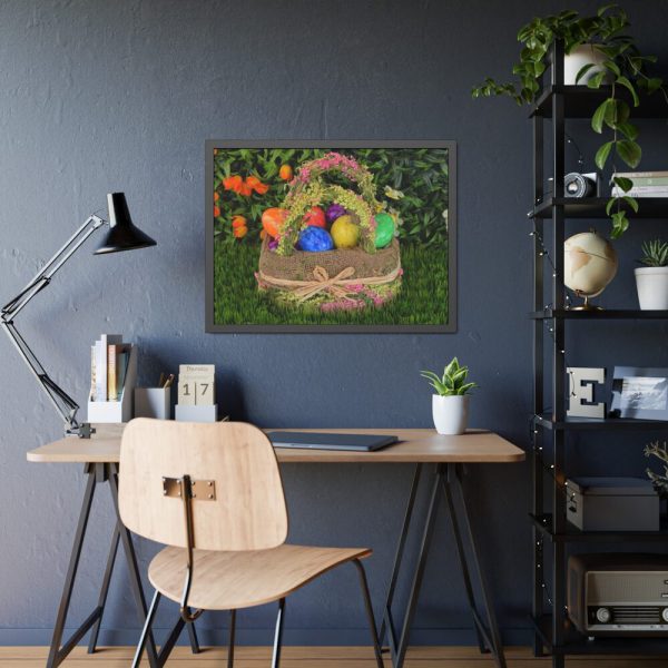 93850-2.jpg Basket Easter Eggs Framed Poster