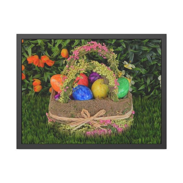 93850.jpg Basket Easter Eggs Framed Poster