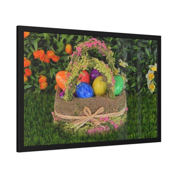 93852-1.jpg Basket Easter Eggs Framed Poster