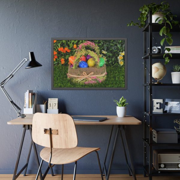 93852-2.jpg Basket Easter Eggs Framed Poster
