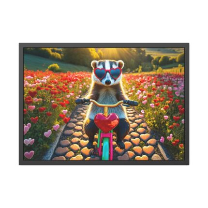 Animal on Bicycle Framed Poster