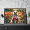 Animal on Bicycle Framed Poster