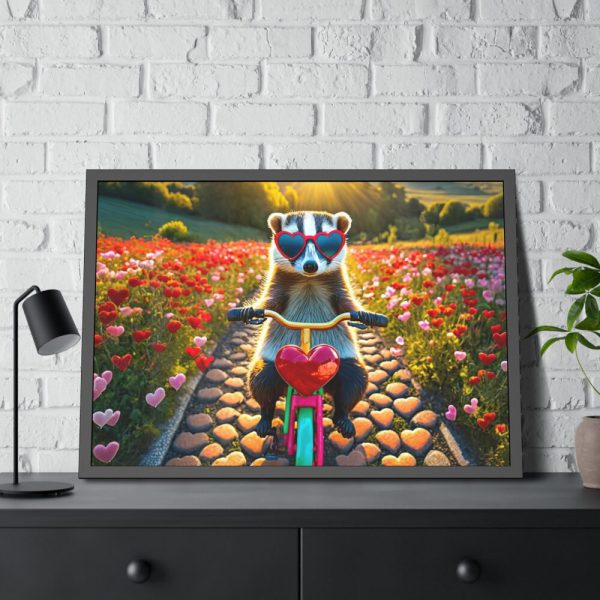 Animal on Bicycle Framed Poster