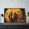 93854-115.jpg Halloween Castle Weird Surreal Atmosphere Framed Poster