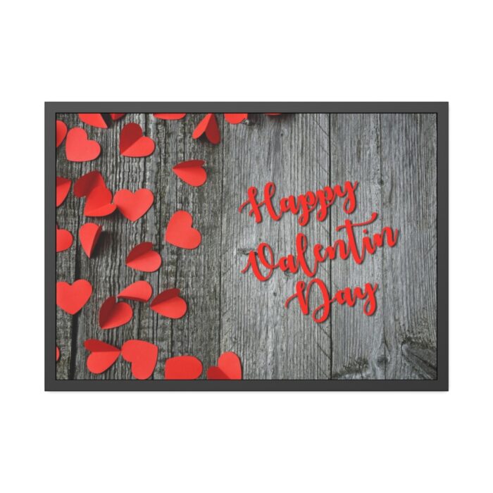 Valentines Day Red Heart Framed Poster - Image 1