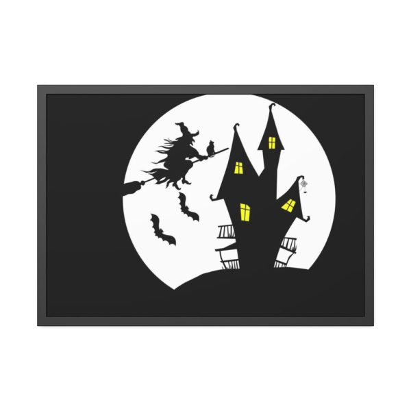 93854-128.jpg Witch Flying in Dark Framed Poster