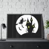 93854-131.jpg Witch Flying in Dark Framed Poster