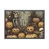 93854-136.jpg Halloween Pumpkins And Skeletons Framed Poster