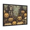 93854-137.jpg Halloween Pumpkins And Skeletons Framed Poster