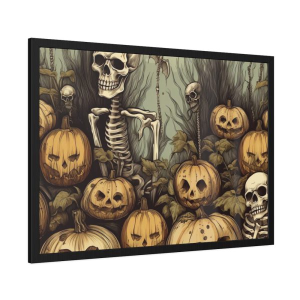 93854-137.jpg Halloween Pumpkins And Skeletons Framed Poster