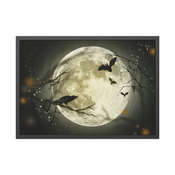 93854-140.jpg Full Moon on Halloween Framed Poster