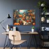 93854-146.jpg Halloween Jack-o-Lantern Village Framed Poster