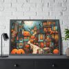 93854-147.jpg Halloween Jack-o-Lantern Village Framed Poster
