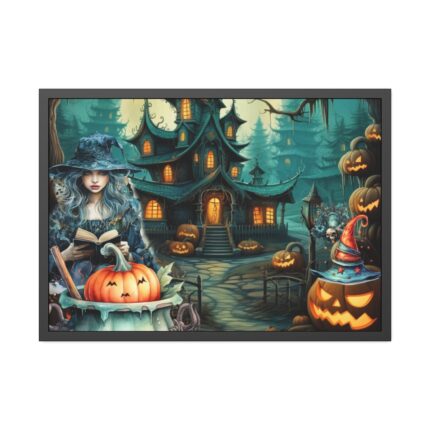 Halloween Night Witch Framed Poster