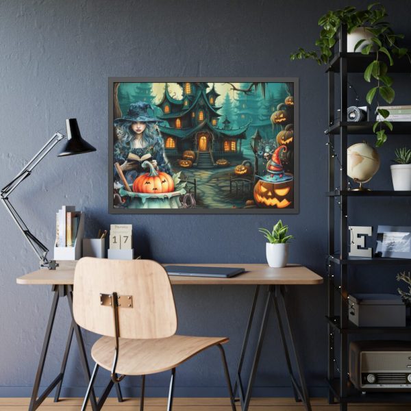93854-150.jpg Halloween Night Witch Framed Poster