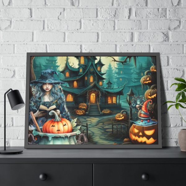 93854-151.jpg Halloween Night Witch Framed Poster