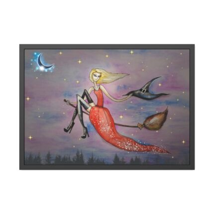 Witch Halloween Framed Poster