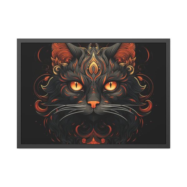 93854-168.jpg Halloween Mystic Black Cat Framed Poster