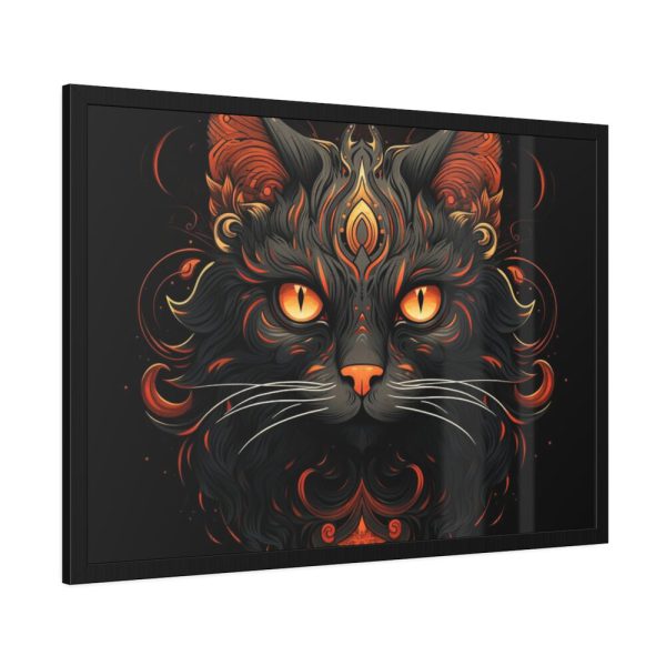 93854-169.jpg Halloween Mystic Black Cat Framed Poster