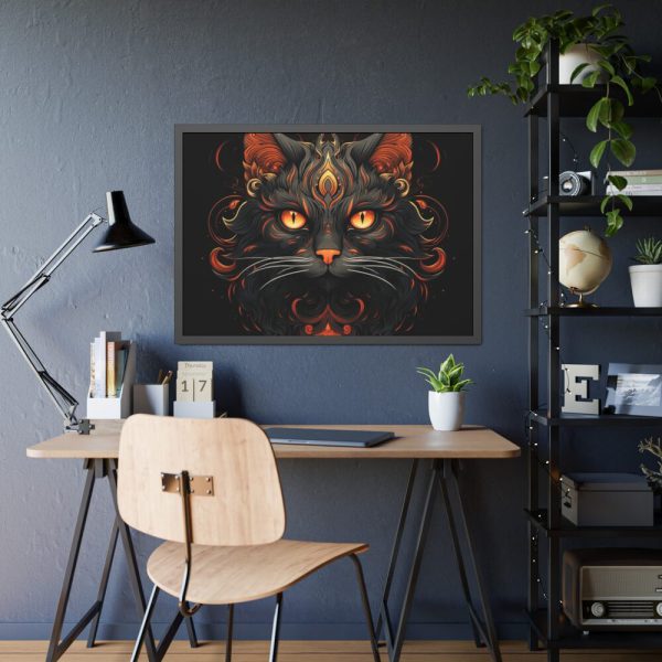 93854-170.jpg Halloween Mystic Black Cat Framed Poster