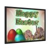Two Easter Bunny with Eggs Framed Poster